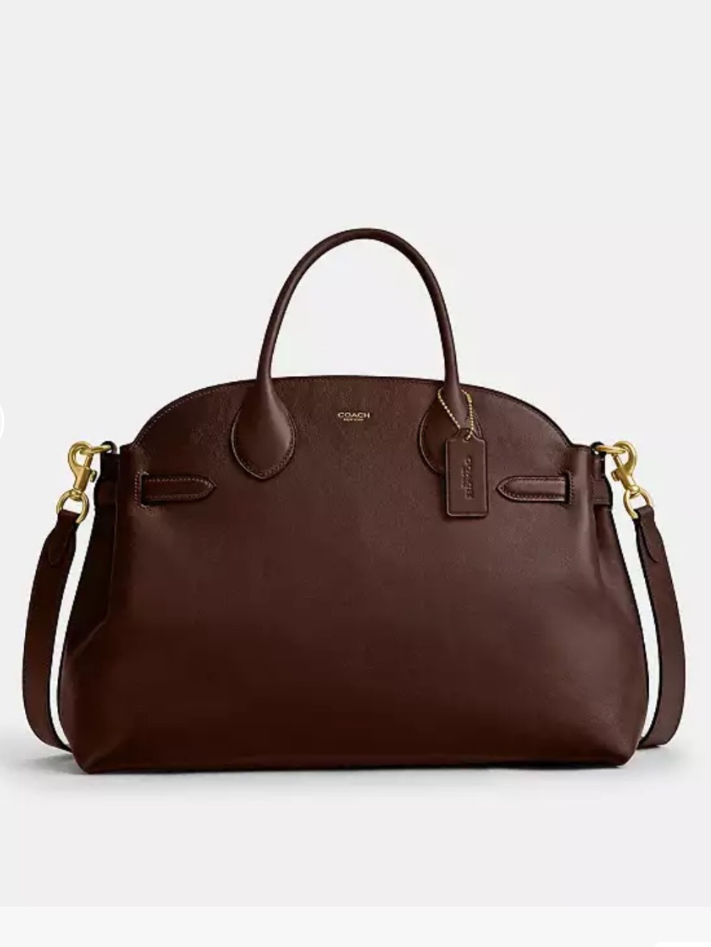 Coach Soft Empire Carryall Bag 40 CW616 Leather Brown Brass